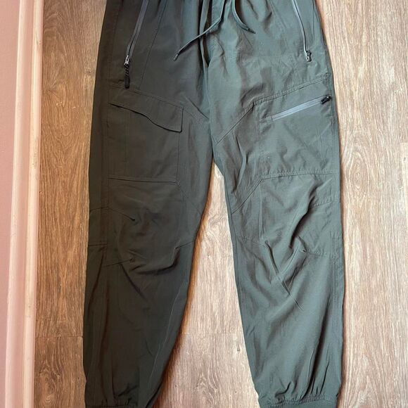 Women's Athletic Hiking Green Cargo Joggers Quick Dry UPF 50 Size M - Picture 5 of 7